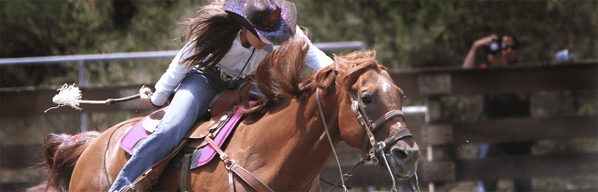 Horse & Girl Barrel Racing