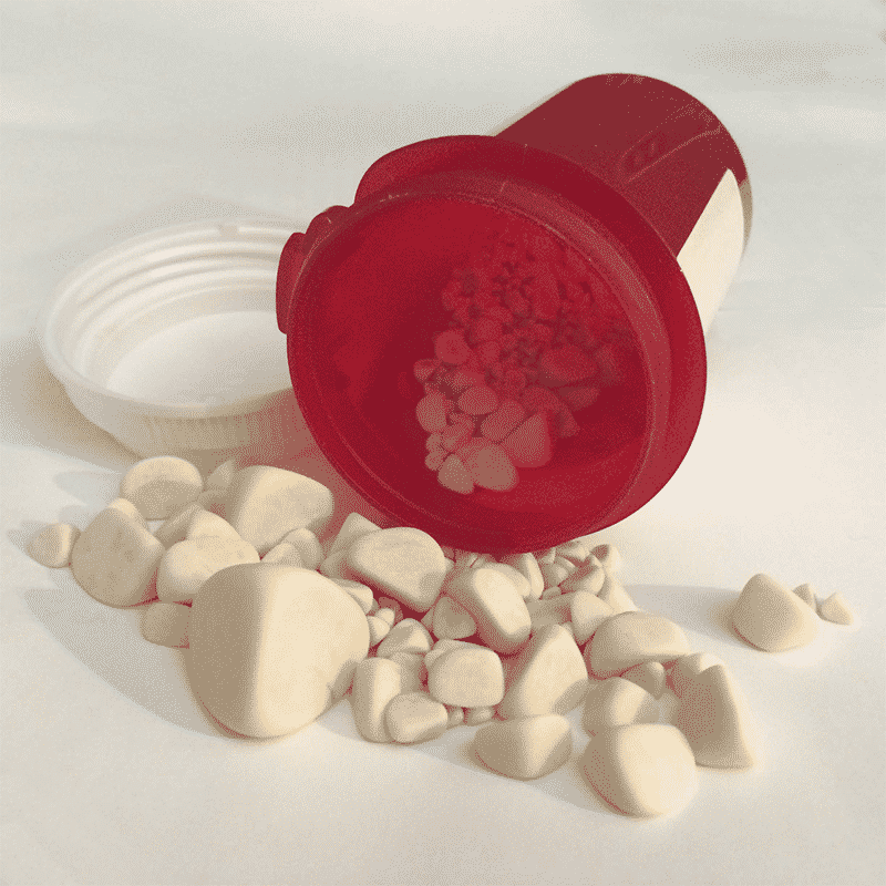 bladder-stones-spilled-with-bottle Struvite Bladder Stones