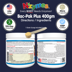 Nzymes Bac-Pak Plus 400 Gm - Probiotic and Digestive Enzymes Blend for Dogs