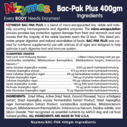 Nzymes Bac-Pak 400 Gram Ingredients