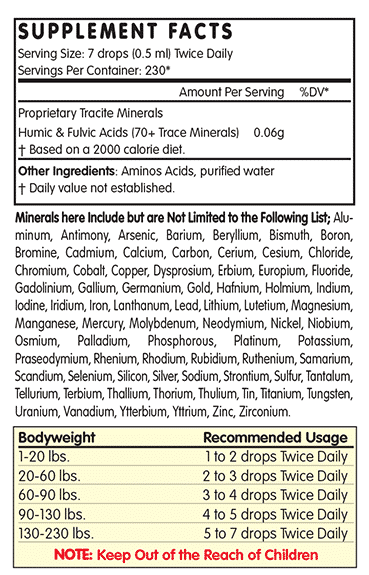 Tracite Minerals guidelines