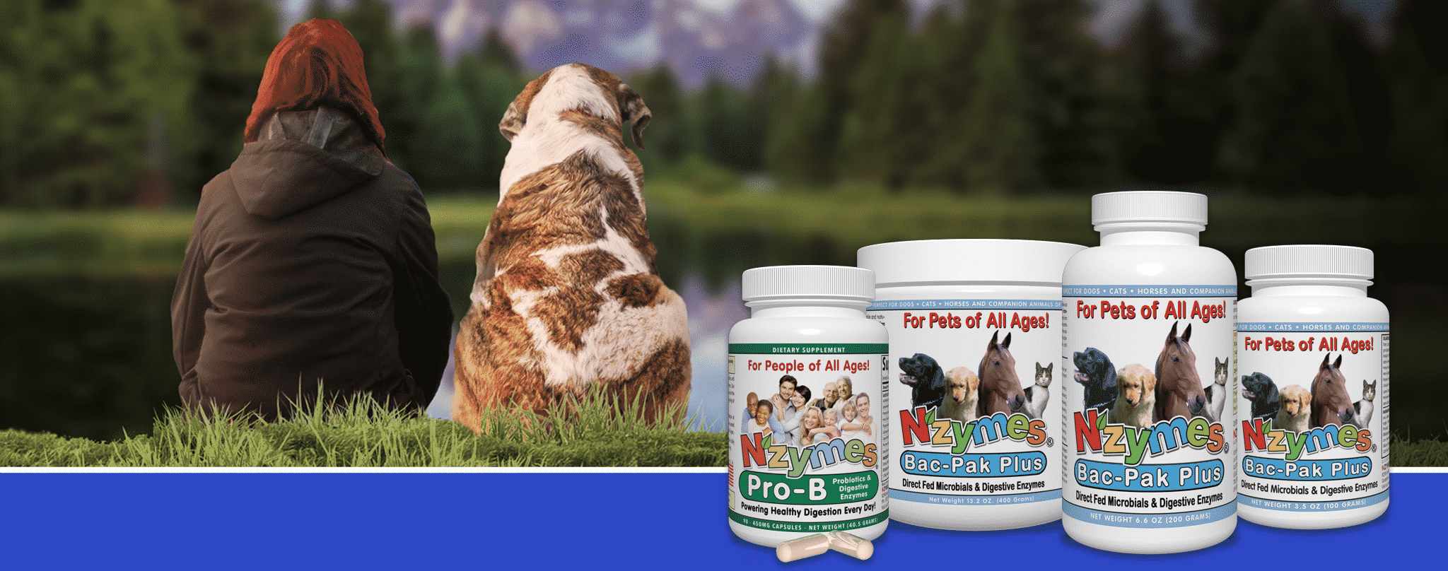 Nzymes BacPak Plus & Pro-B Probiotics and Digestive Enzymes for People & Pets