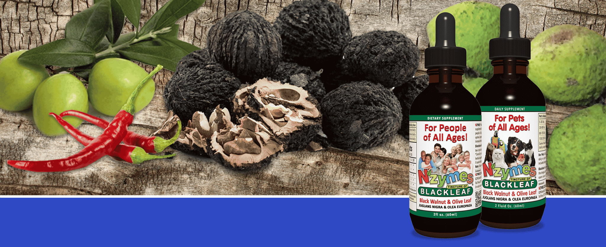 Nzymes Tincture of Blackleaf - Herbal Supplement for People and Pets