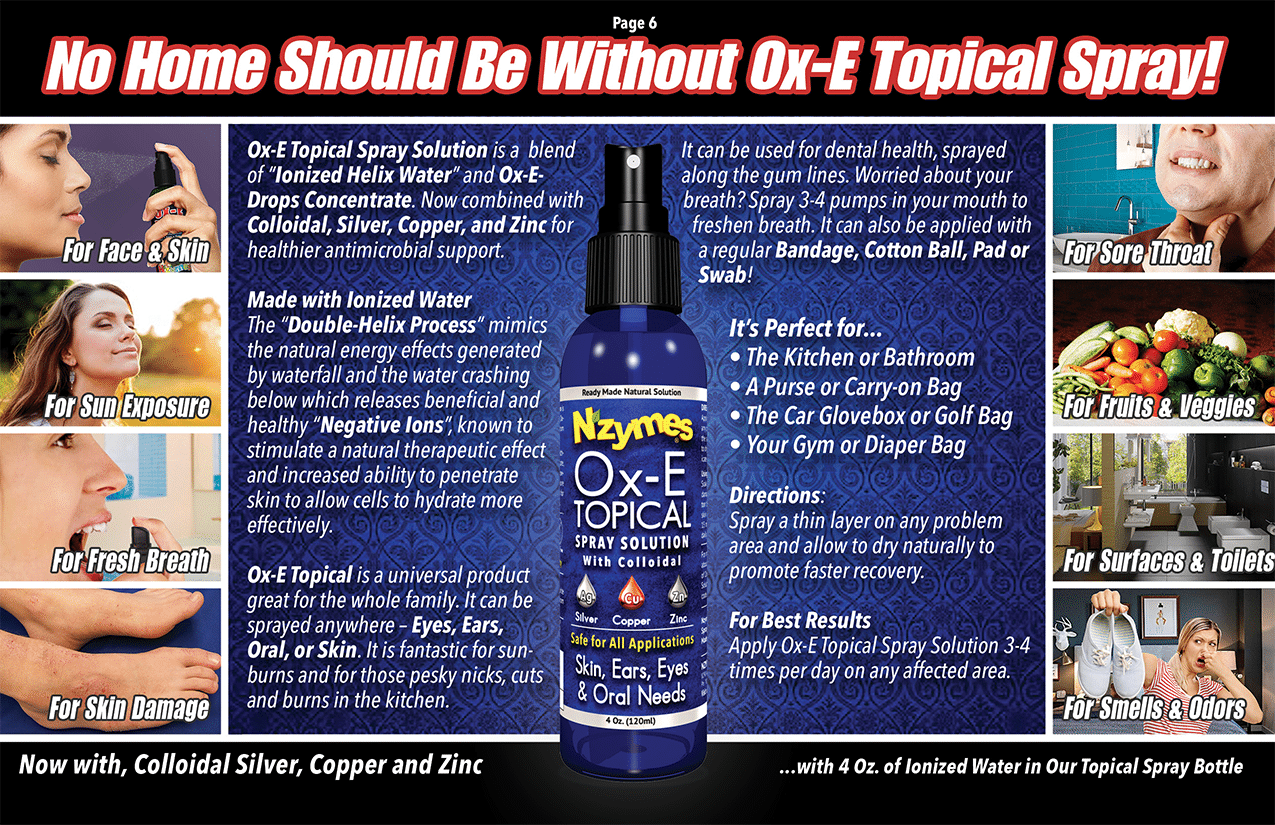 Nzymes Ox-E Topical Antimicrobial Spray Solution for People of All Ages