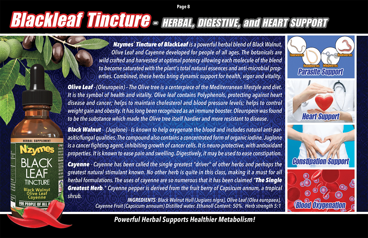 Nzymes BlackLeaf Tincture for People of All Ages.